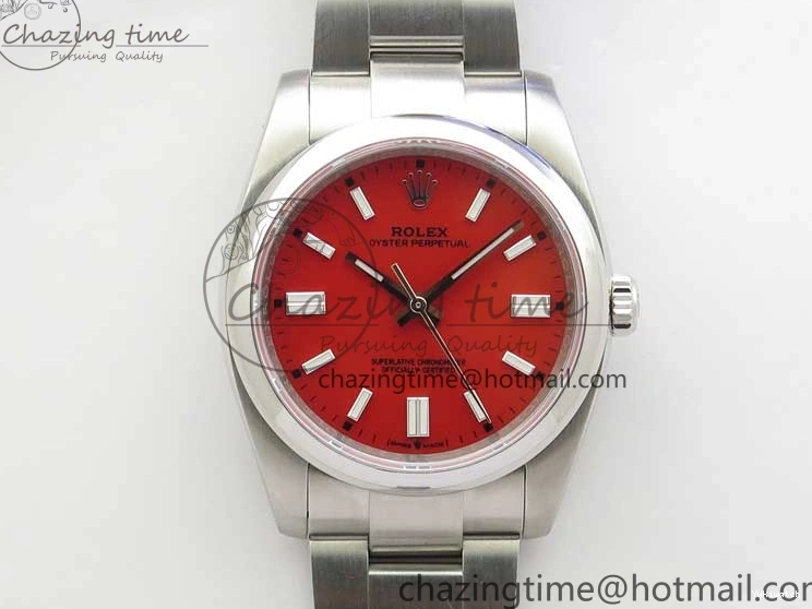 126000 1:1 Steel Perpetual Oyster Edition KRF Dial 36mm Best Red 904L A2824 0318